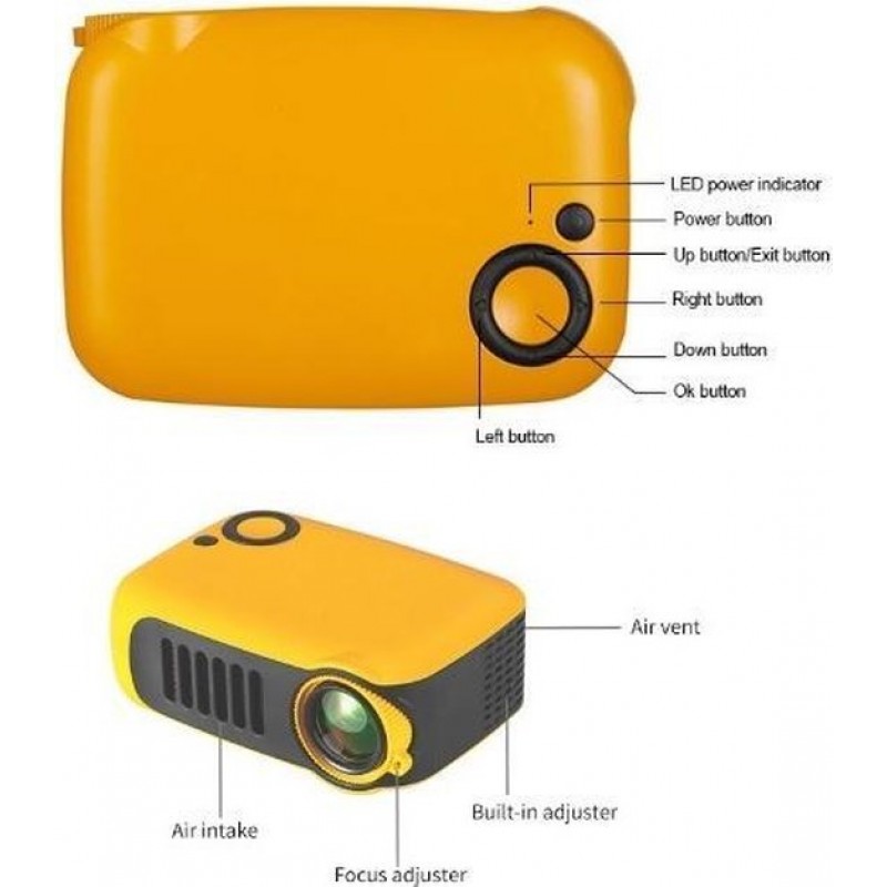 Міні проектор A2000, 320х240, Orange