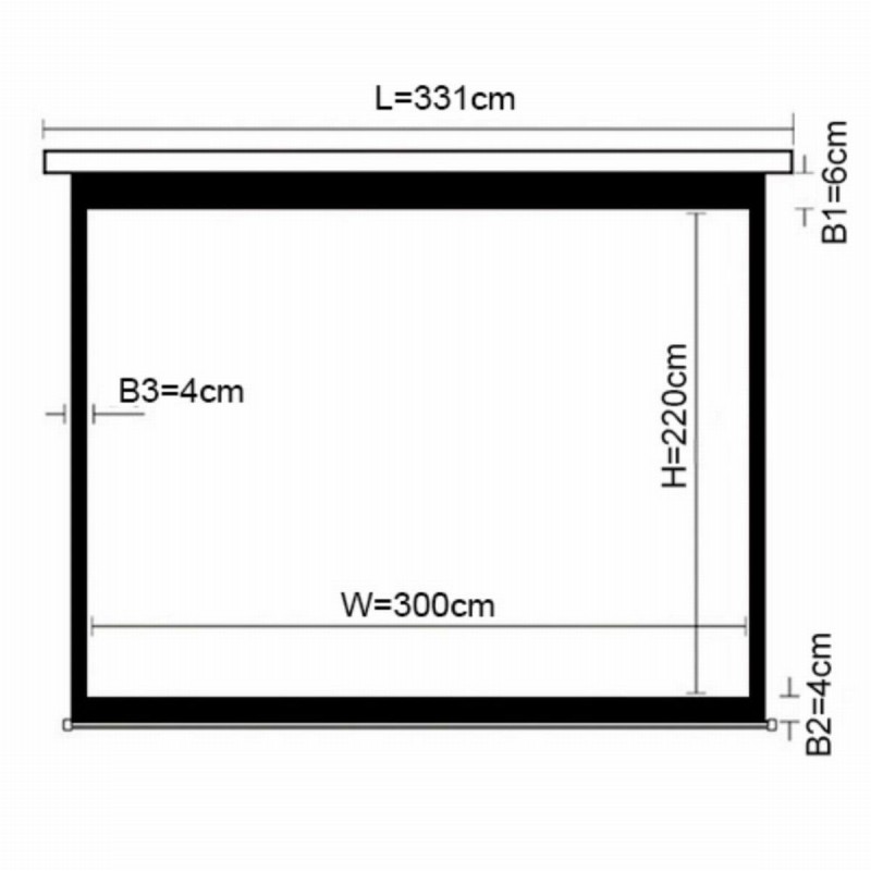 Екран для проектора Equipify PSAC150 (моторизований, настінно-стельовий, 150", (4:3)