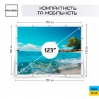 Экран прямой проекции ПРО-ЭКРАН на люверсах 250 на 188 (4:3), 123 дюймов