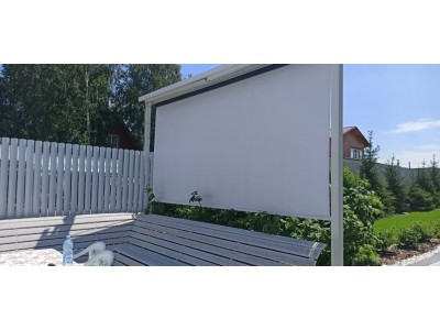 Полотно екрану для проектора ПРО-ЕКРАН з робочим розміром полотна 412х300см для літньої площадки
